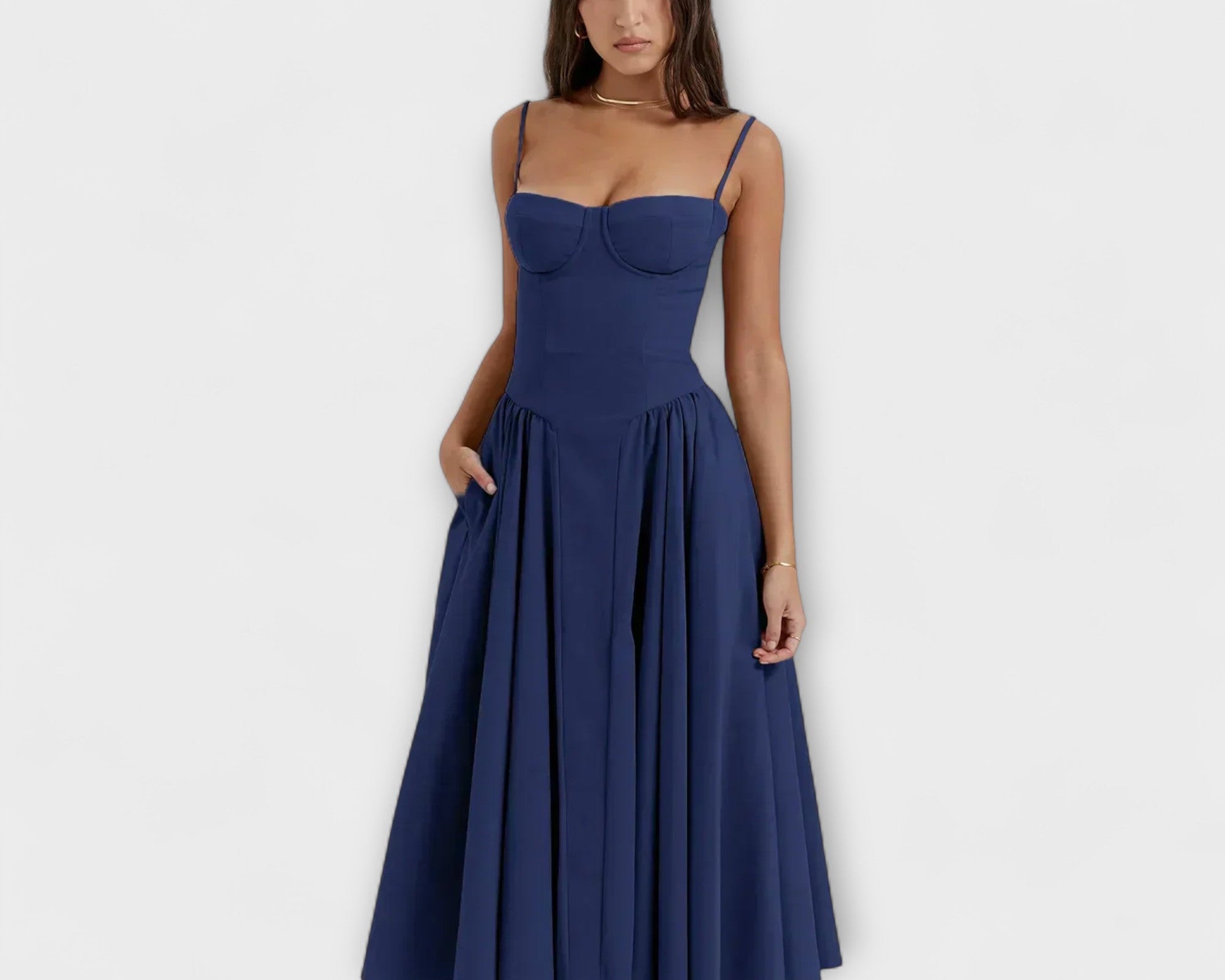 Rosalie - Elegant sleeveless corset dress