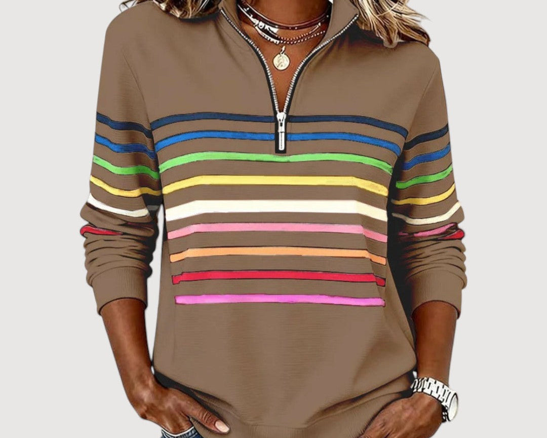 Larysa | loose-fit top with zipper