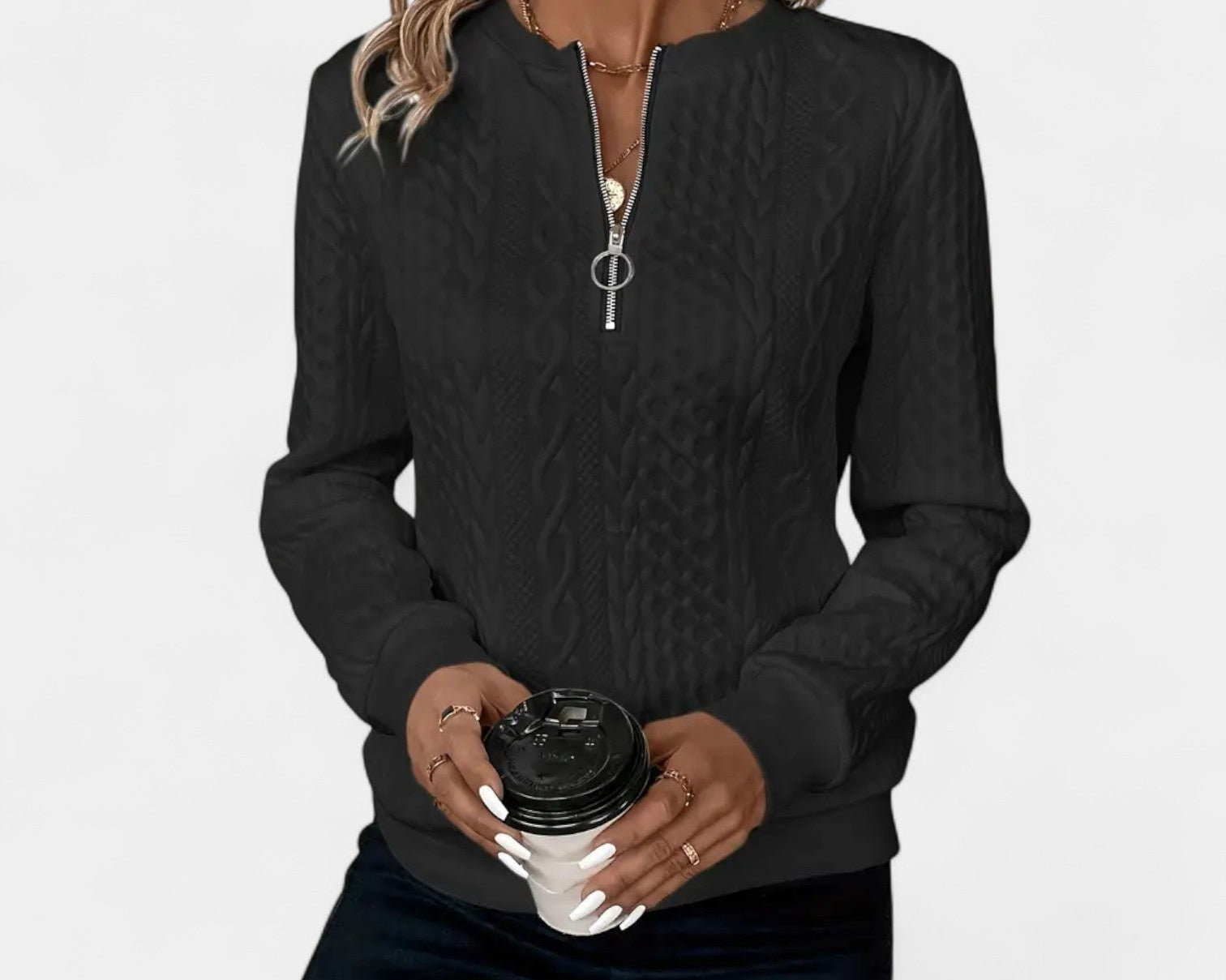 Monika - Zip-up sweater