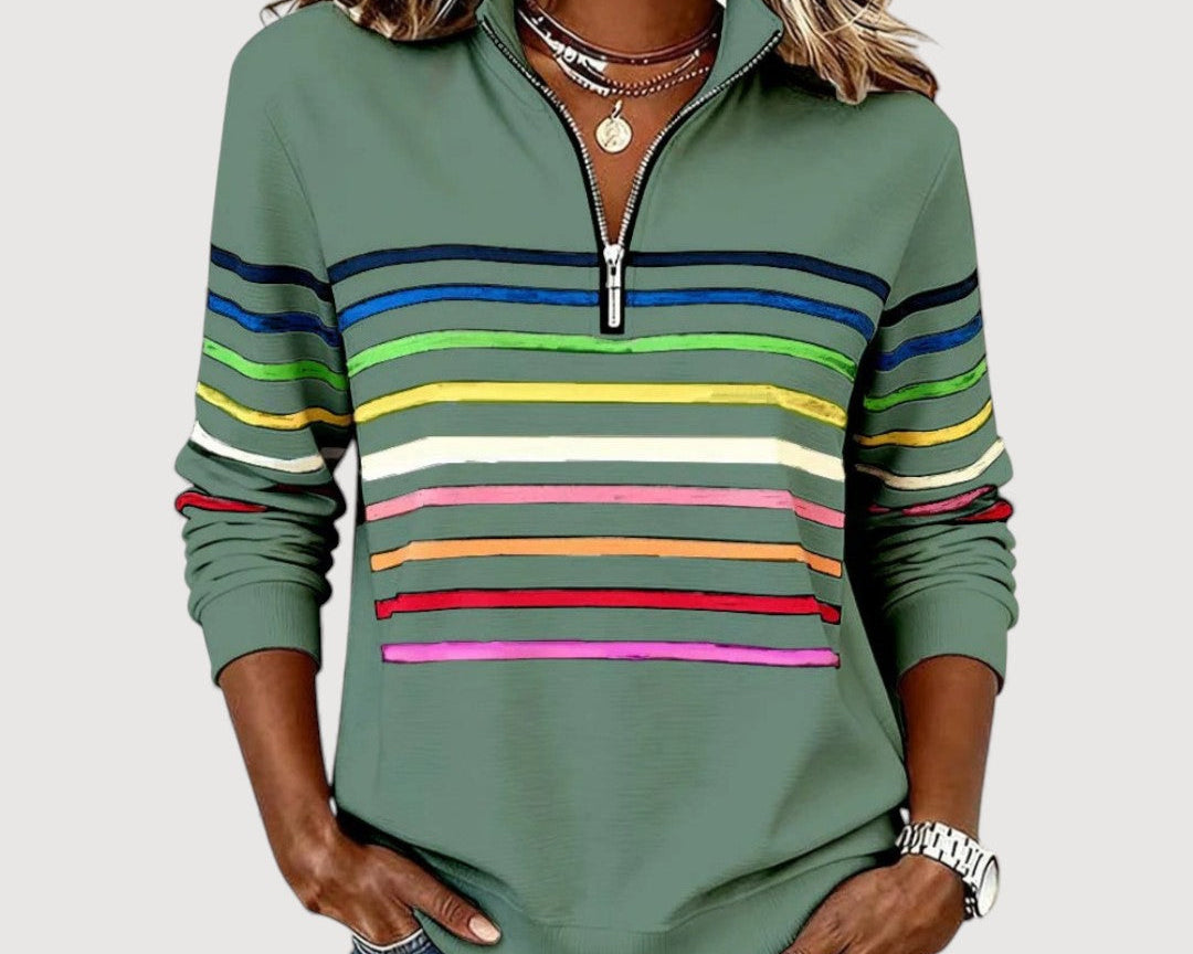 Larysa | loose-fit top with zipper