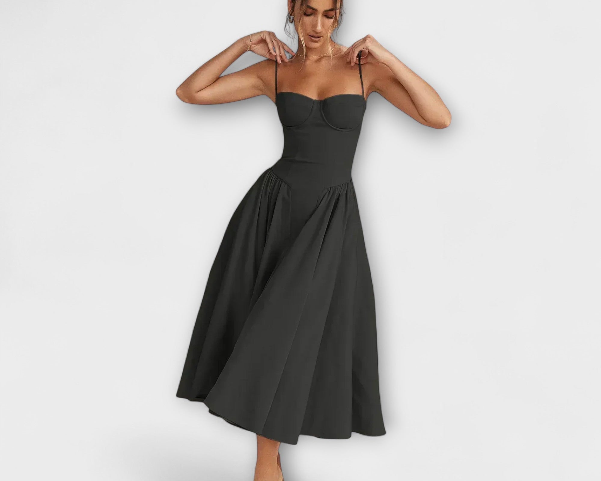 Rosalie - Elegant sleeveless corset dress