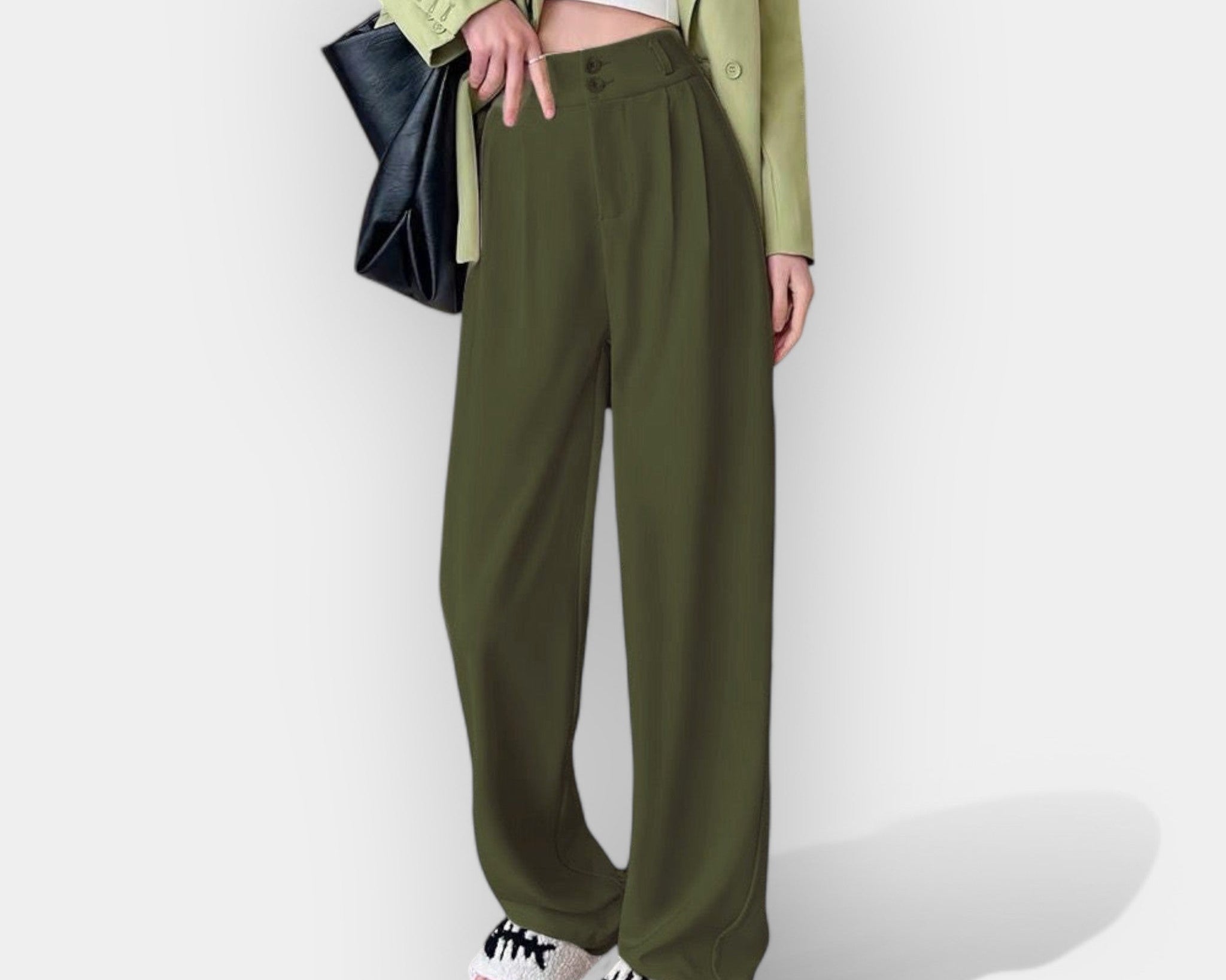 Wide-leg Korean style trousers