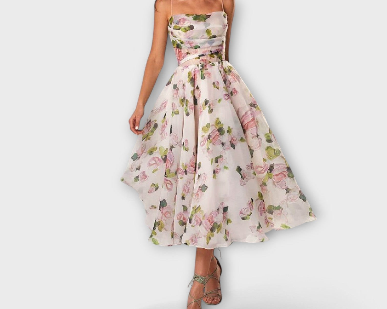 Elegant Chiffon Midi Dress
