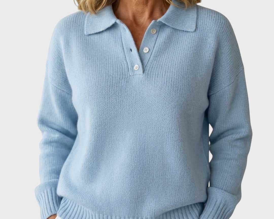 Eliška | Stylish knitted sweater with collar