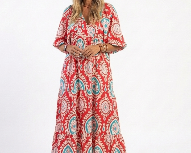 Zaria | Midi šaty s paisley vzorem