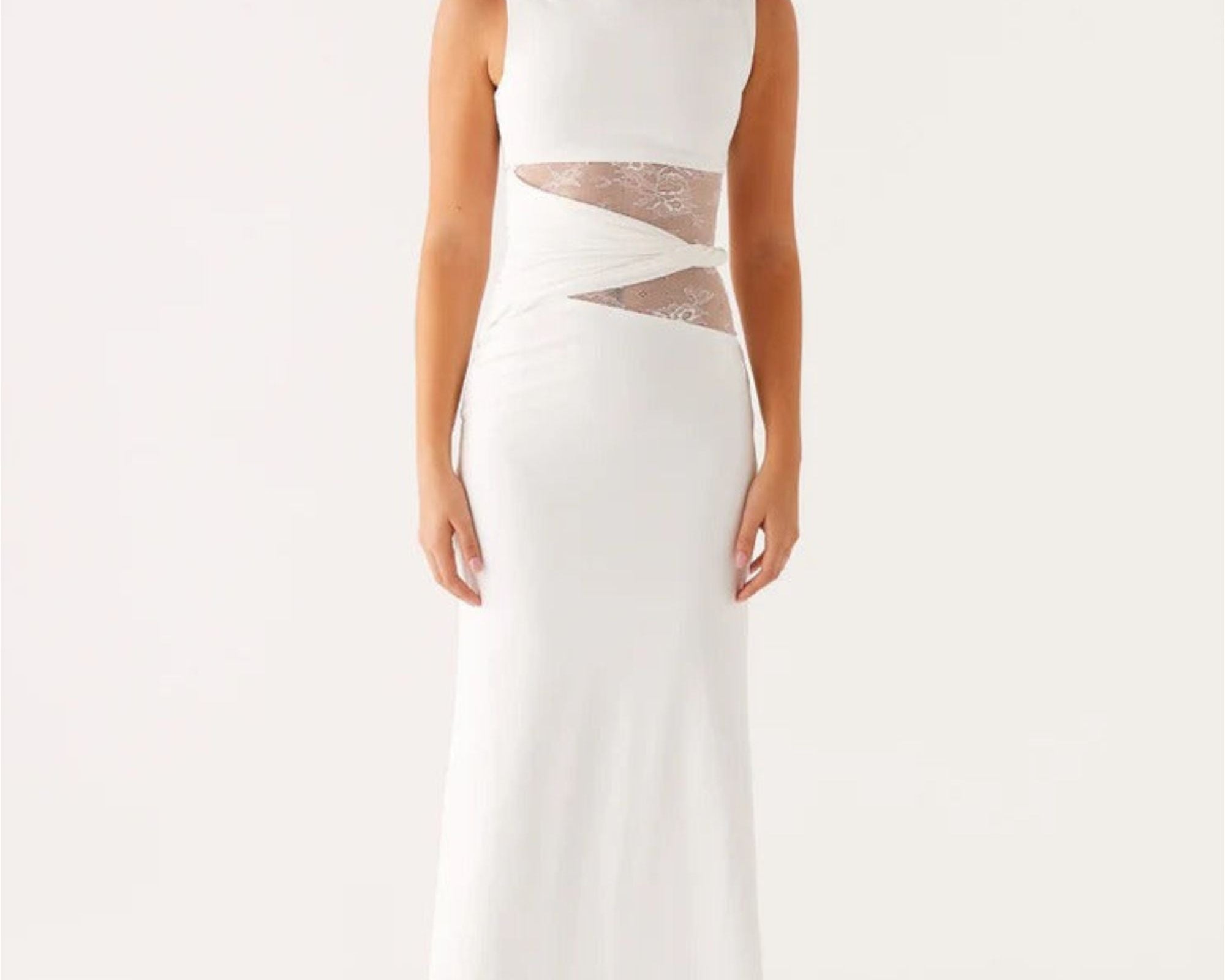 Leni | Maxi dress with a loose fit, subtle cut-outs and lacing