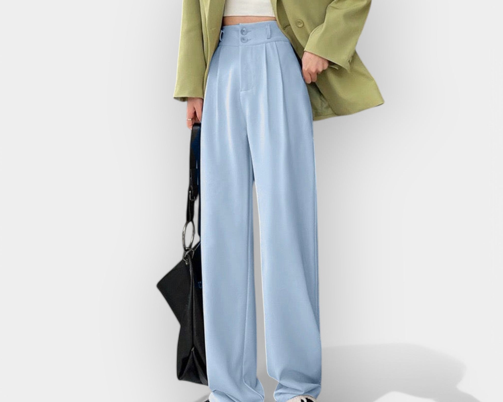 Wide-leg Korean style trousers