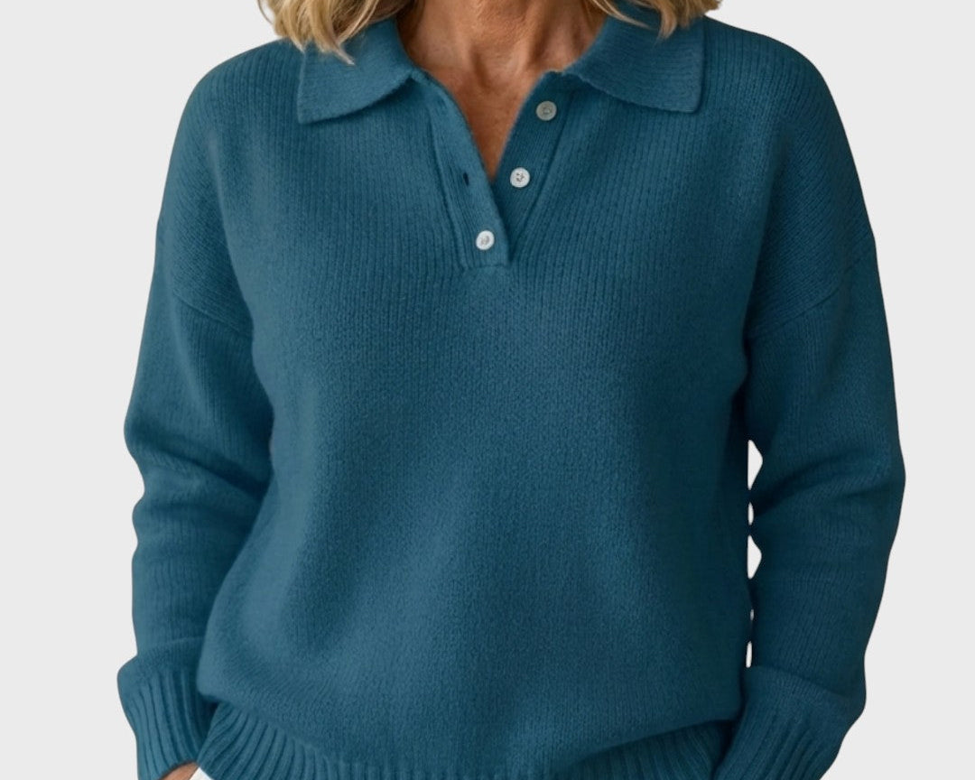 Eliška | Stylish knitted sweater with collar