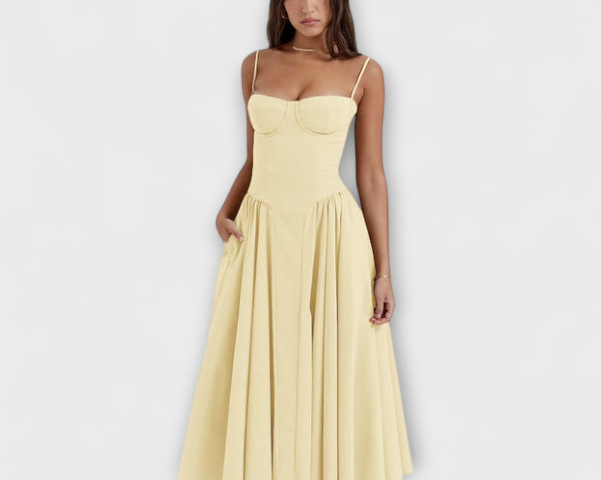 Rosalie - Elegant sleeveless corset dress