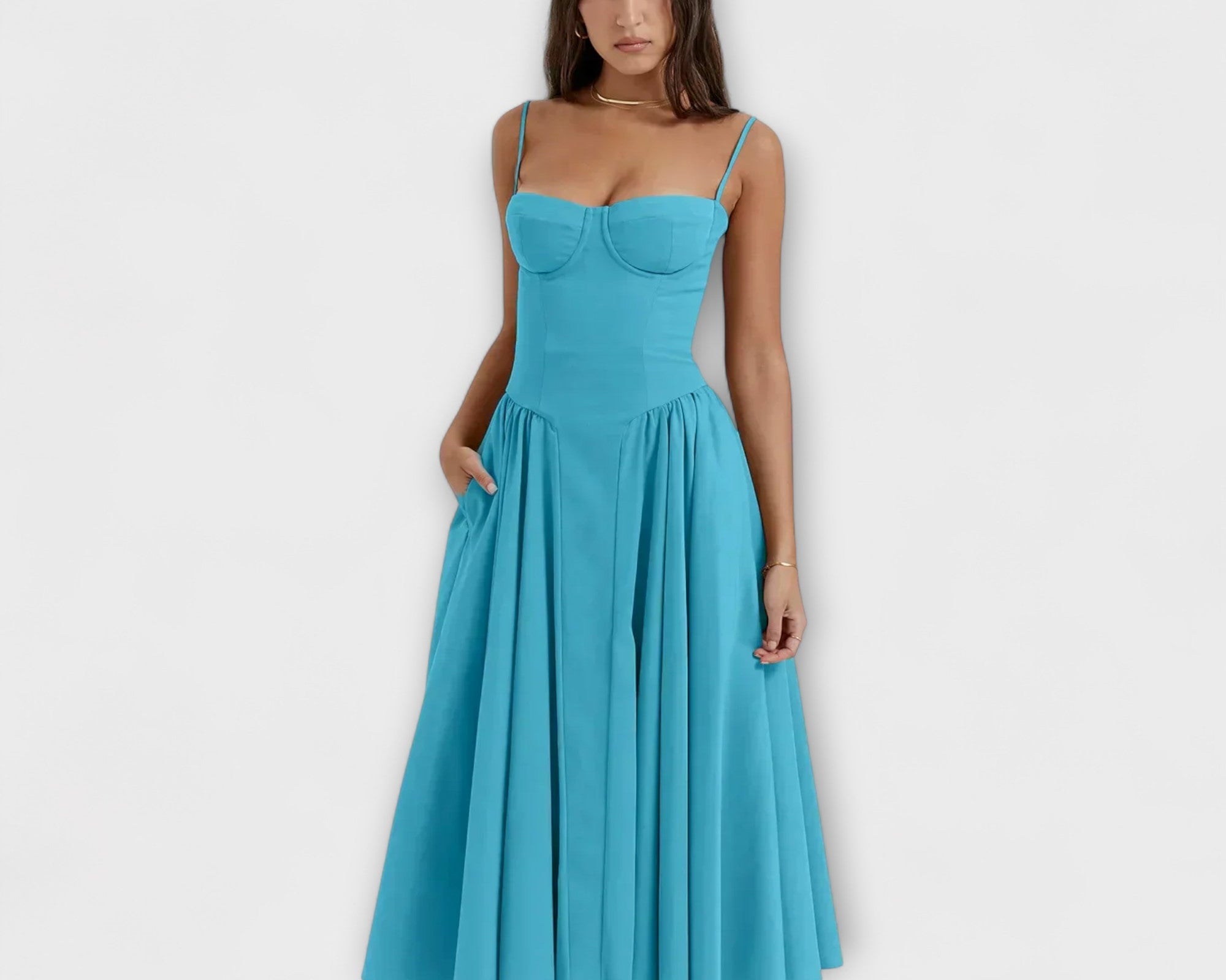 Rosalie - Elegant sleeveless corset dress