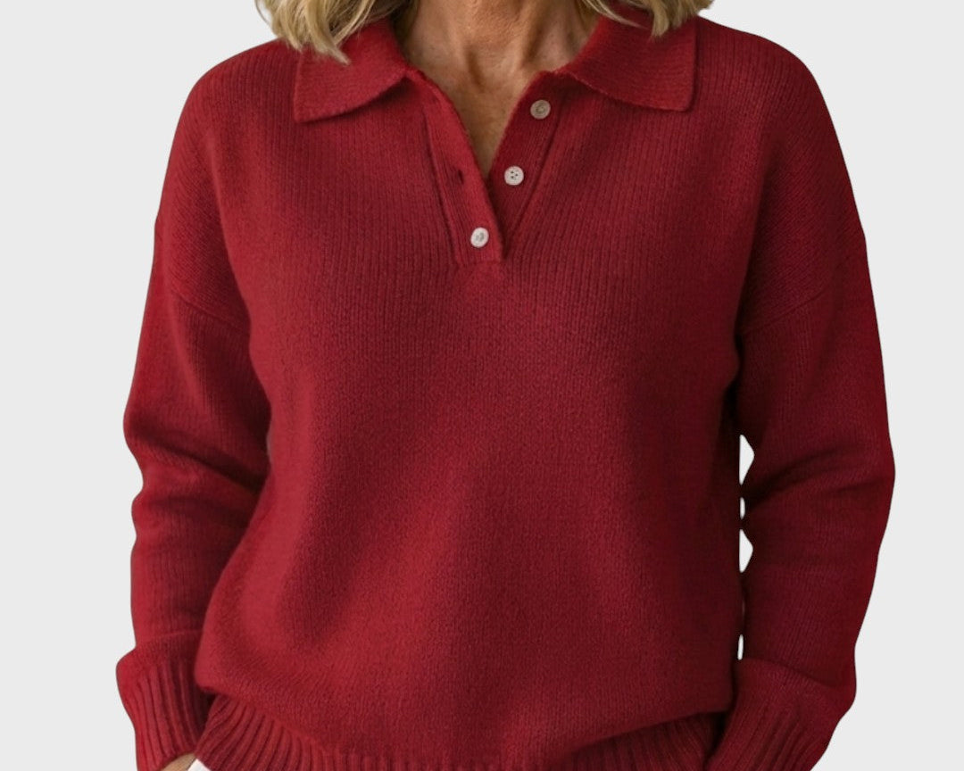 Eliška | Stylish knitted sweater with collar