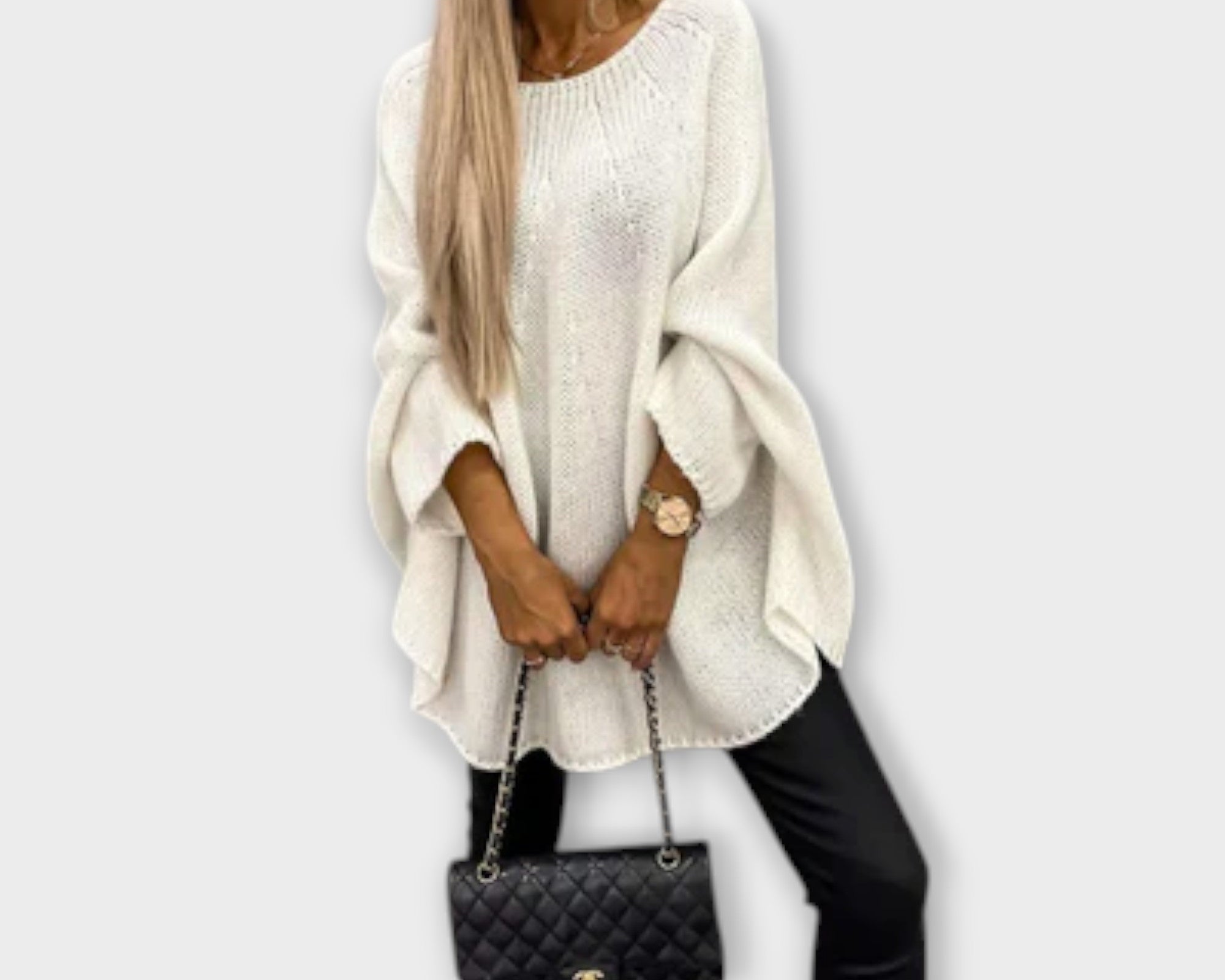 Isabelle - Stylový dámský svetr s kulatým výstřihem