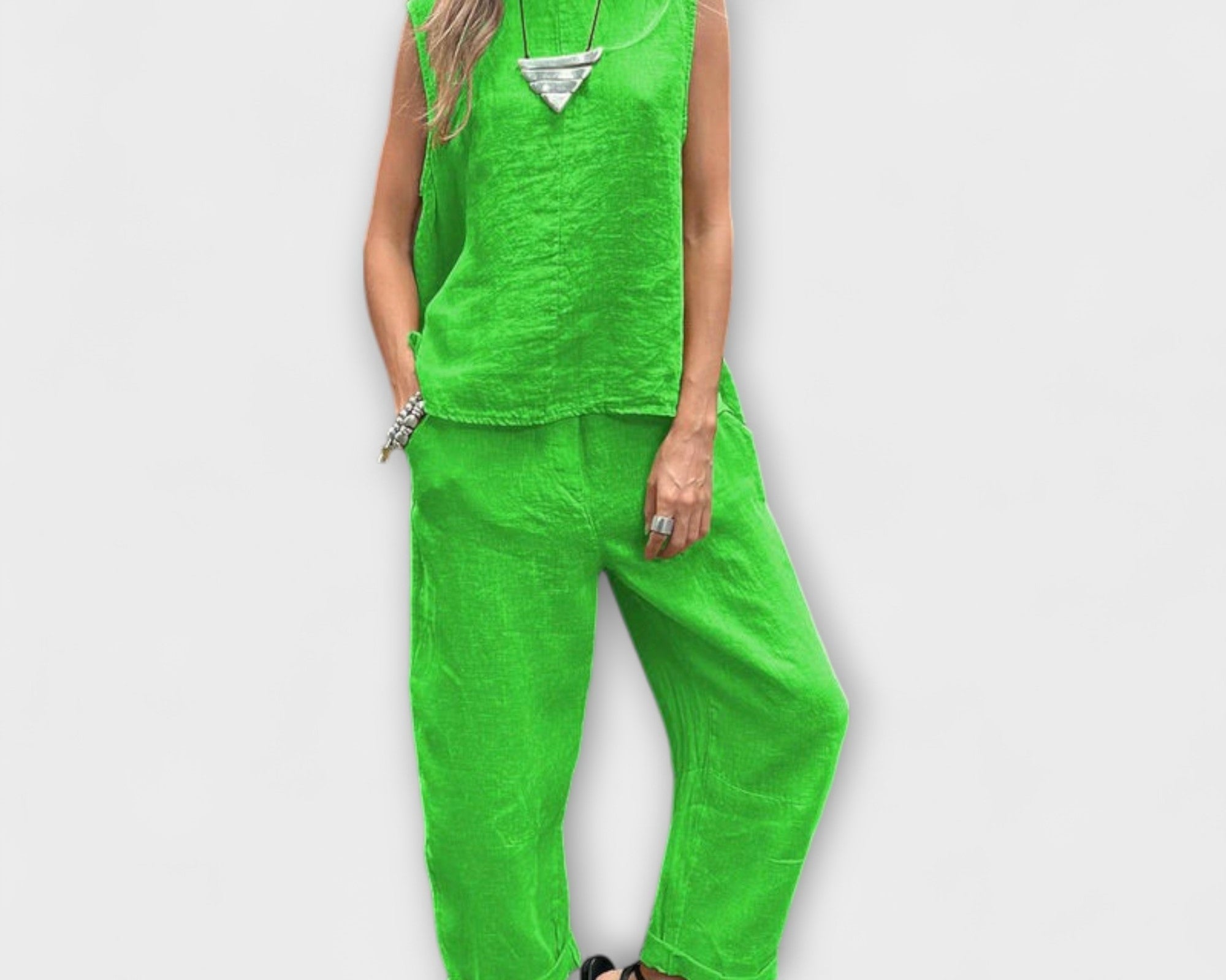 Jennifer - Uvolněný bavlněno-lněný outfit