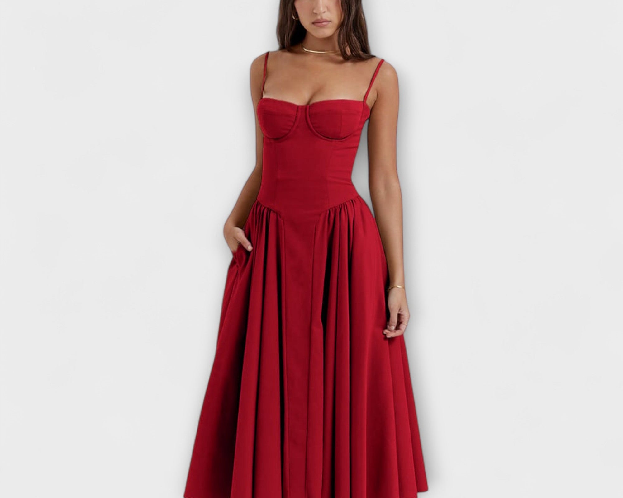 Rosalie - Elegant sleeveless corset dress