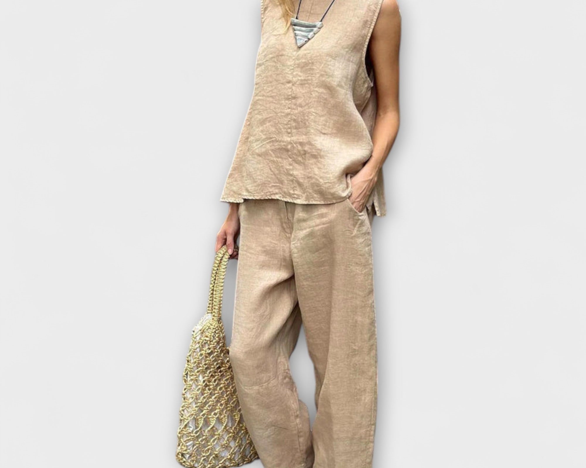 Jennifer - Uvolněný bavlněno-lněný outfit