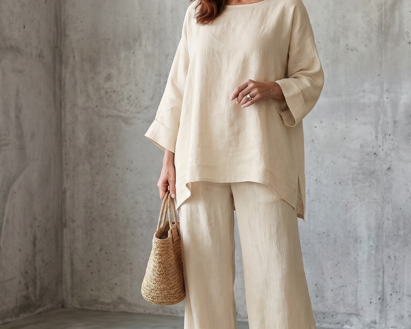 Pavla | Oversize komplet s tunikou a širokými kalhotami