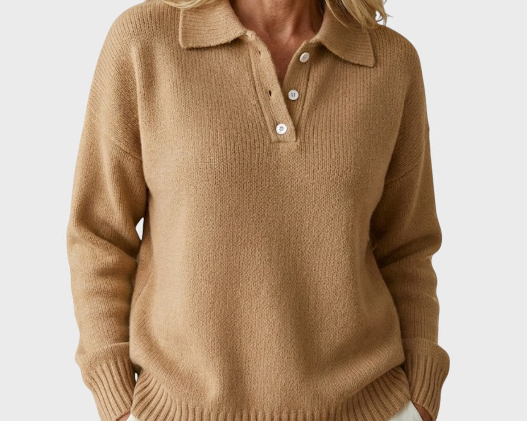 Eliška | Stylish knitted sweater with collar
