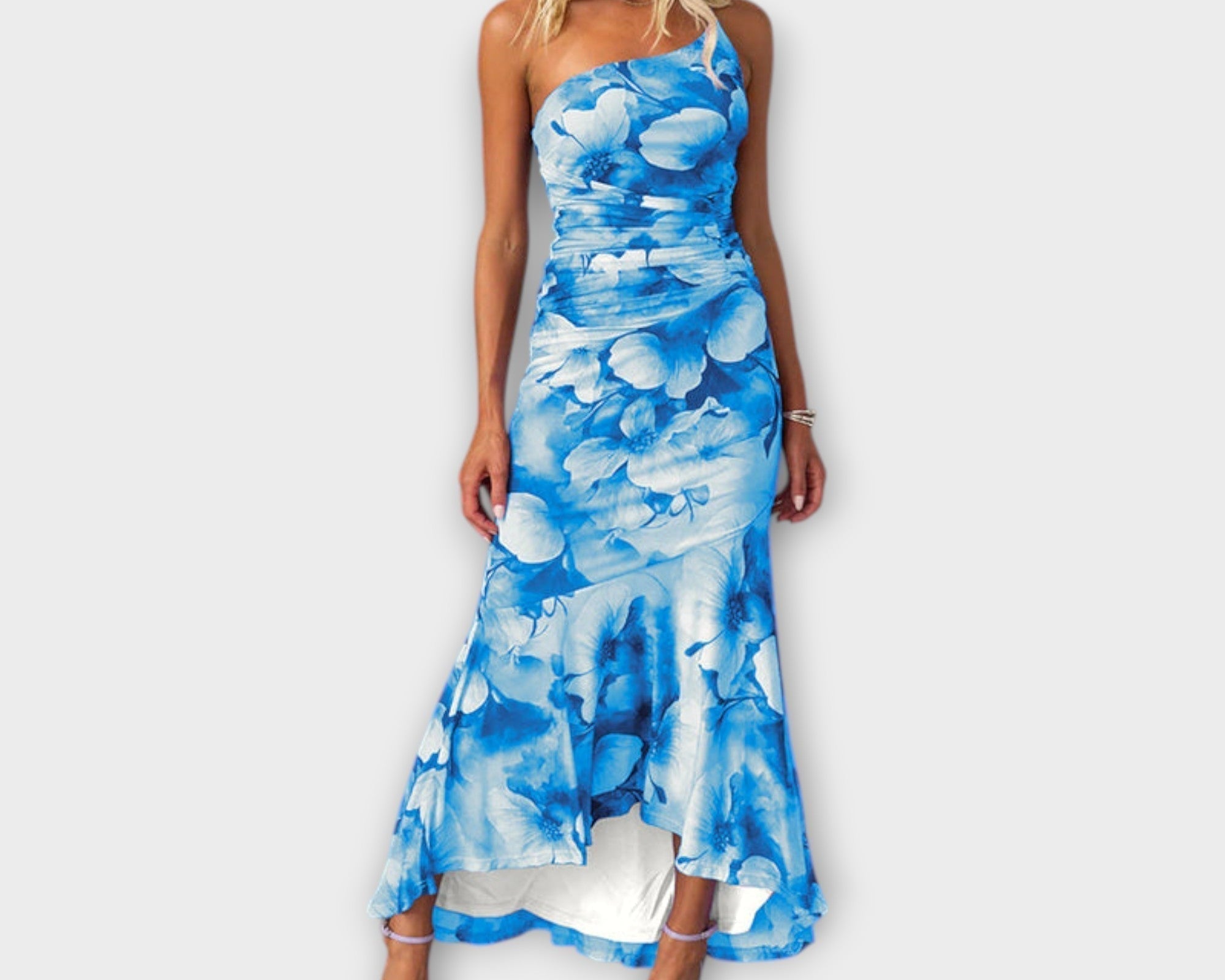 Pia - Maxi dress with asymmetrical ruched detailing