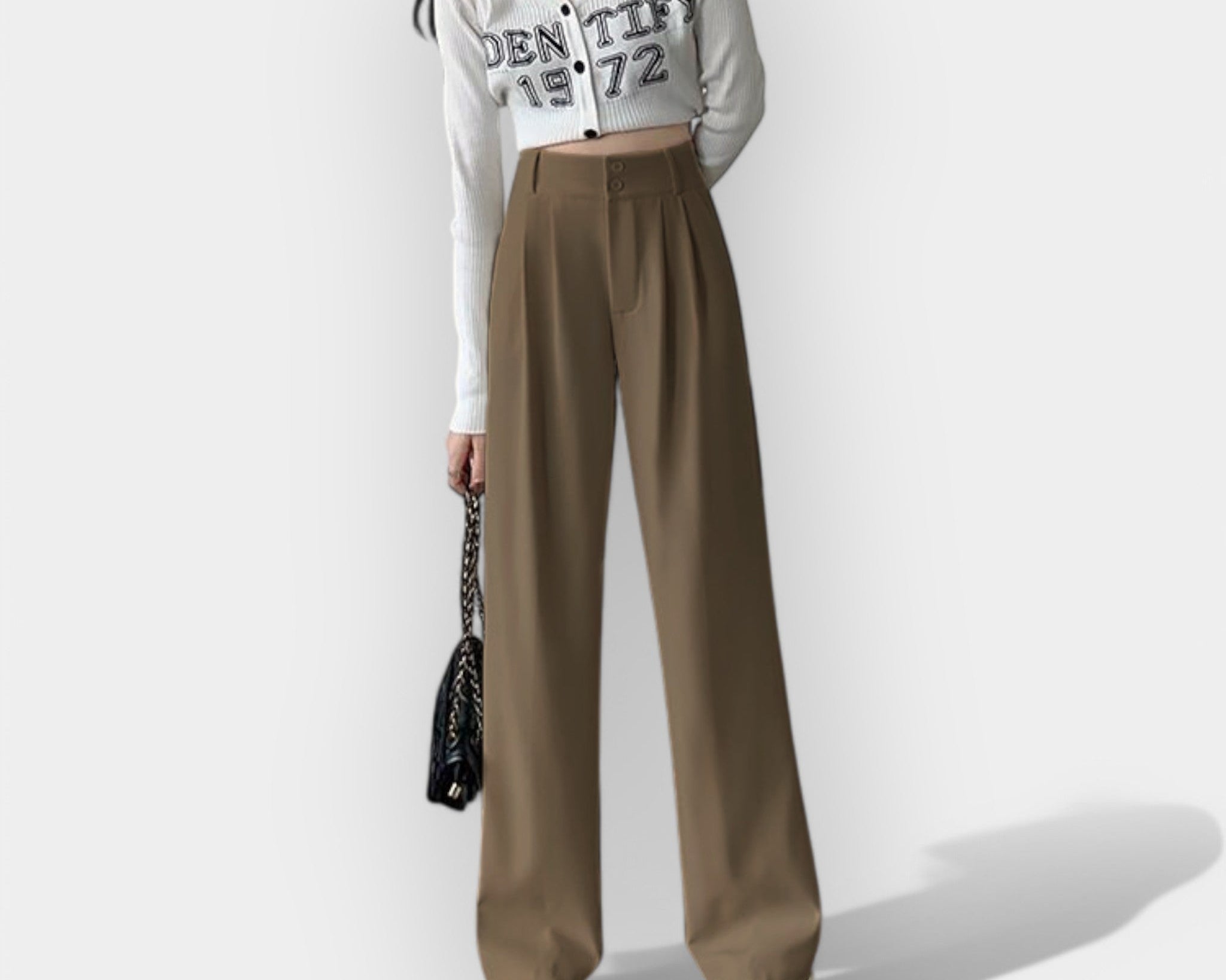 Wide-leg Korean style trousers