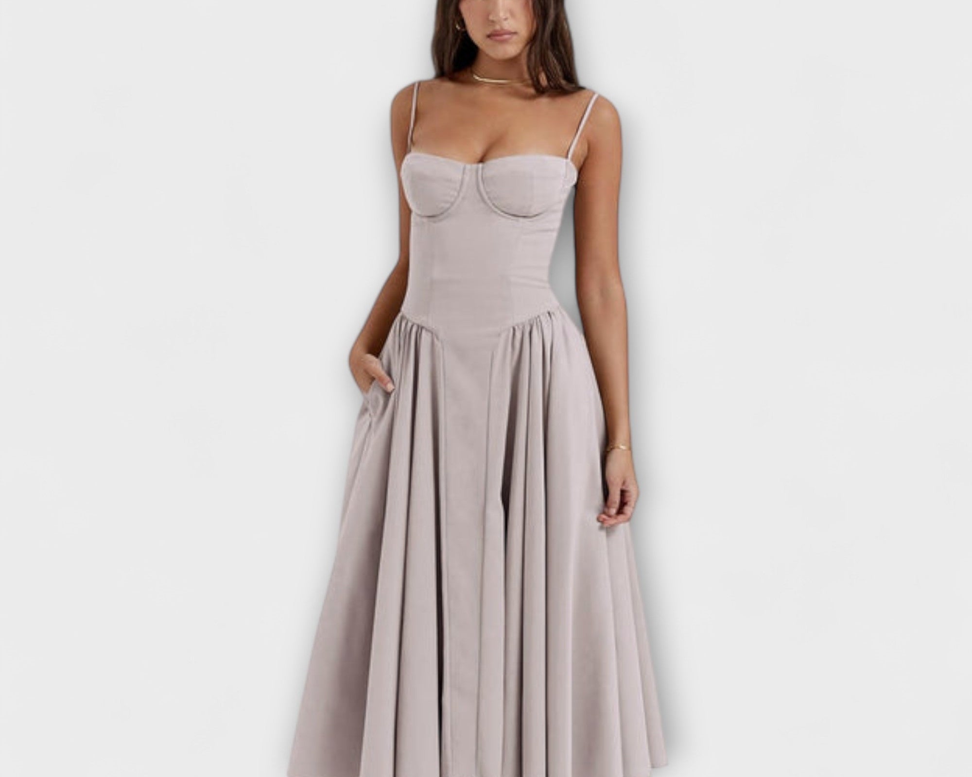 Rosalie - Elegant sleeveless corset dress