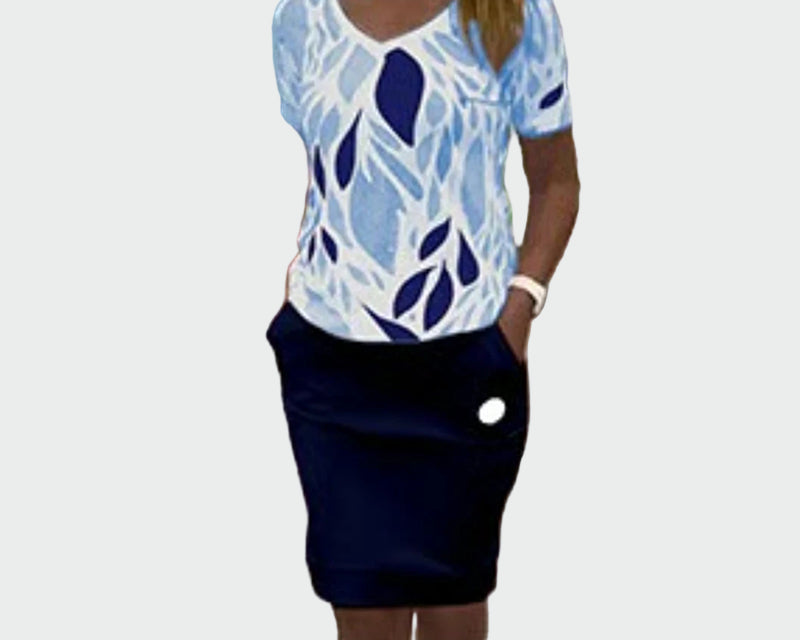 Eva Elegantní Top A Sukně DesignováExkluzivníKolekce
