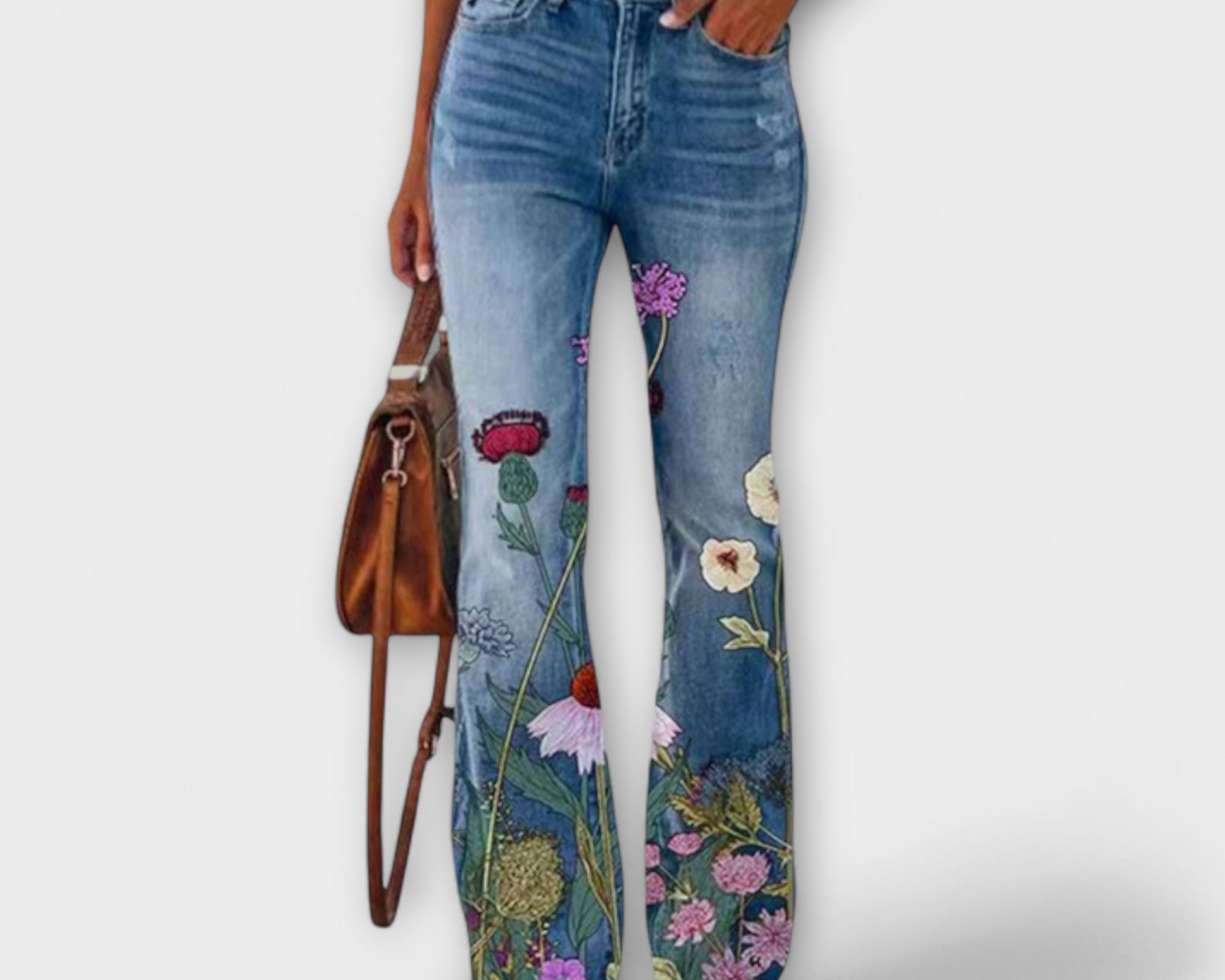Floral print trousers