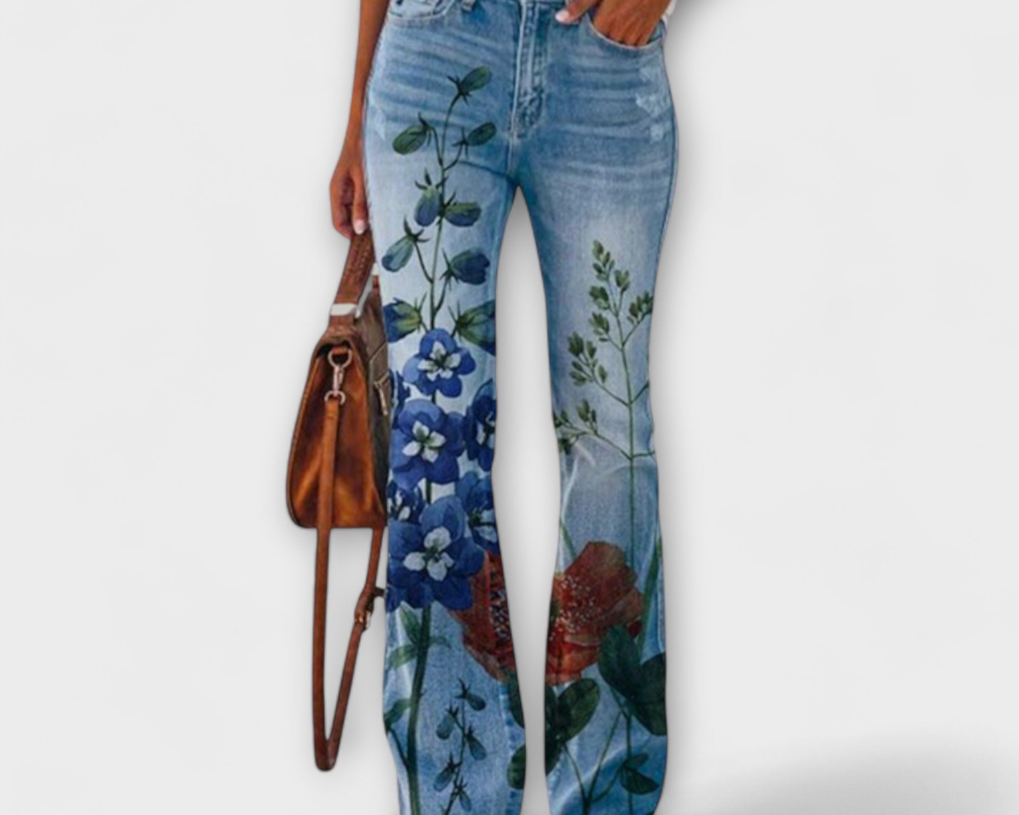 Floral print trousers