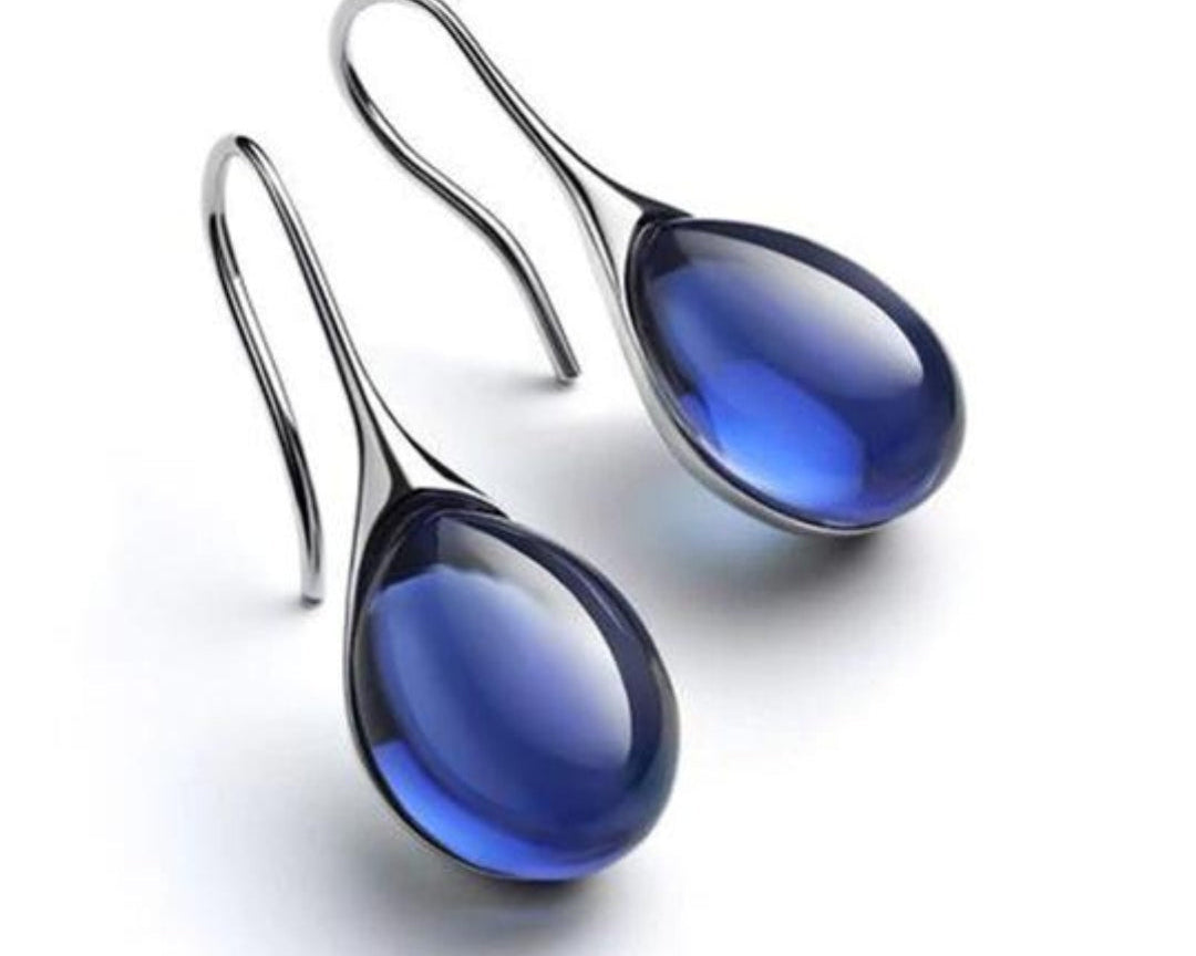 Elegant drop earrings with crystals