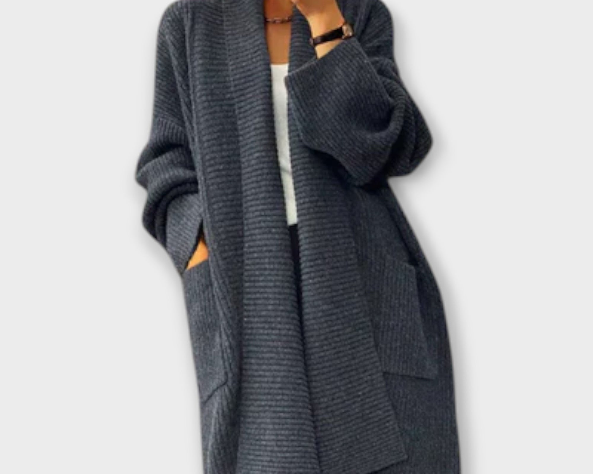 Euphemia - Dlouhý pletený cardigan
