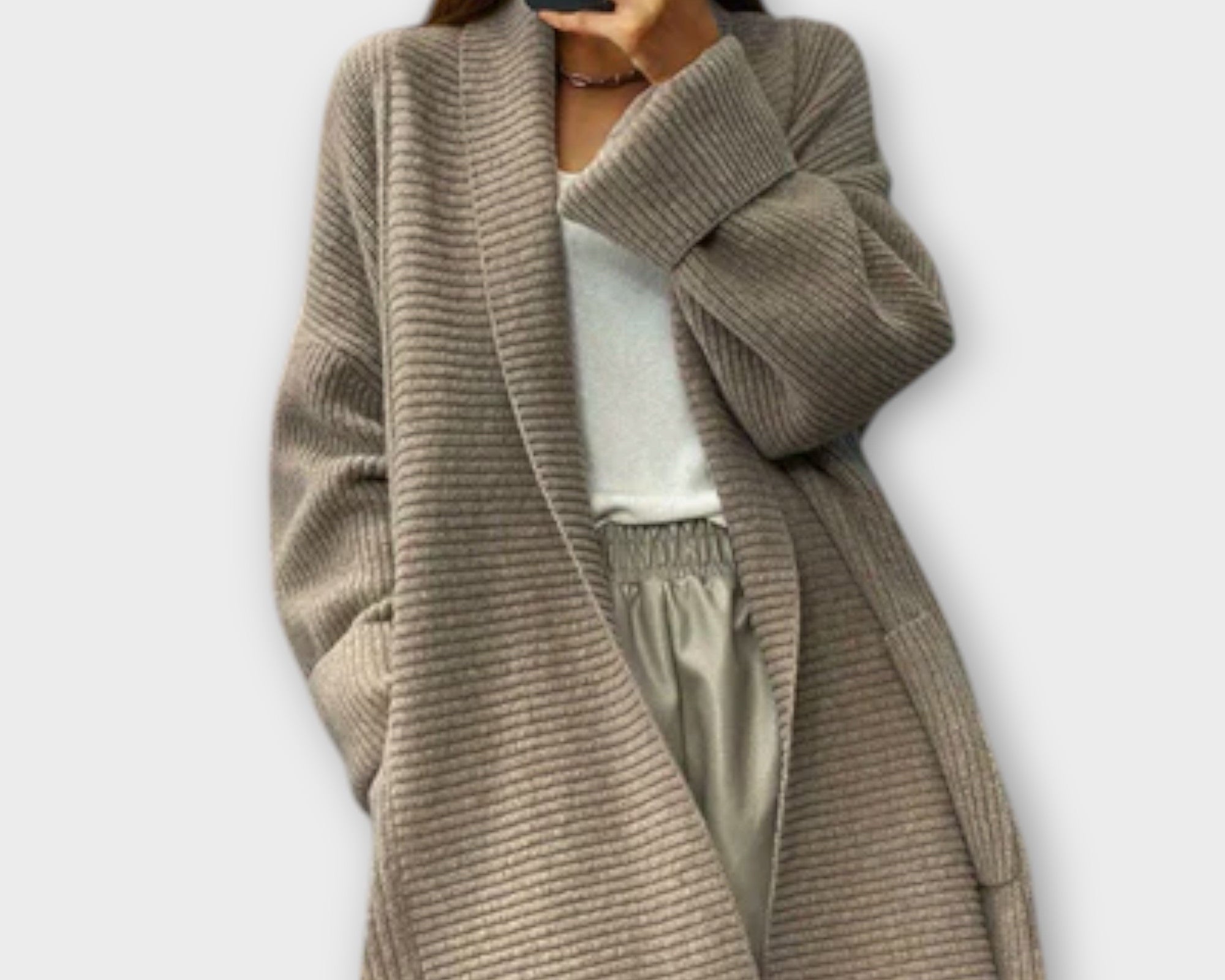 Euphemia - Dlouhý pletený cardigan