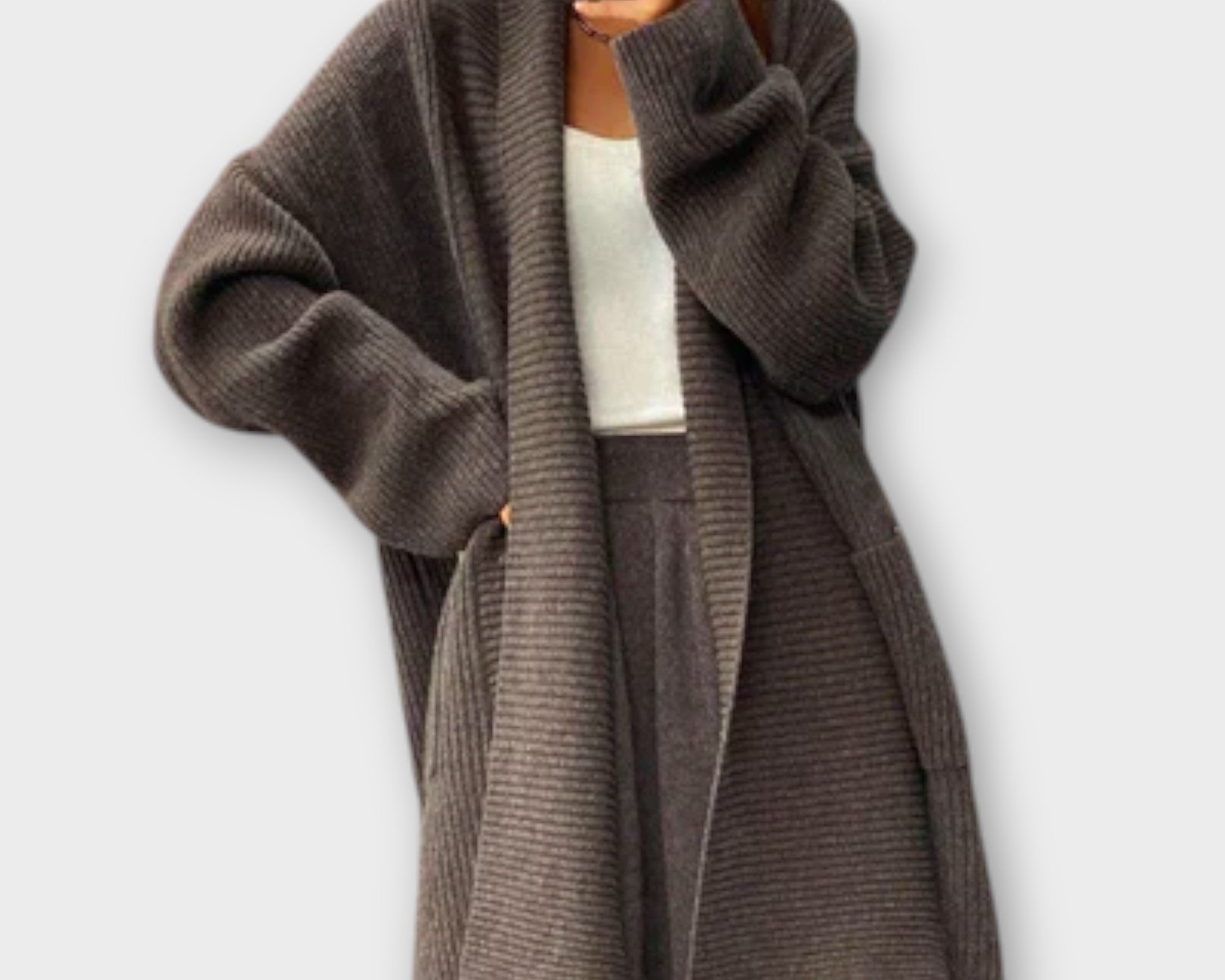 Euphemia - Dlouhý pletený cardigan