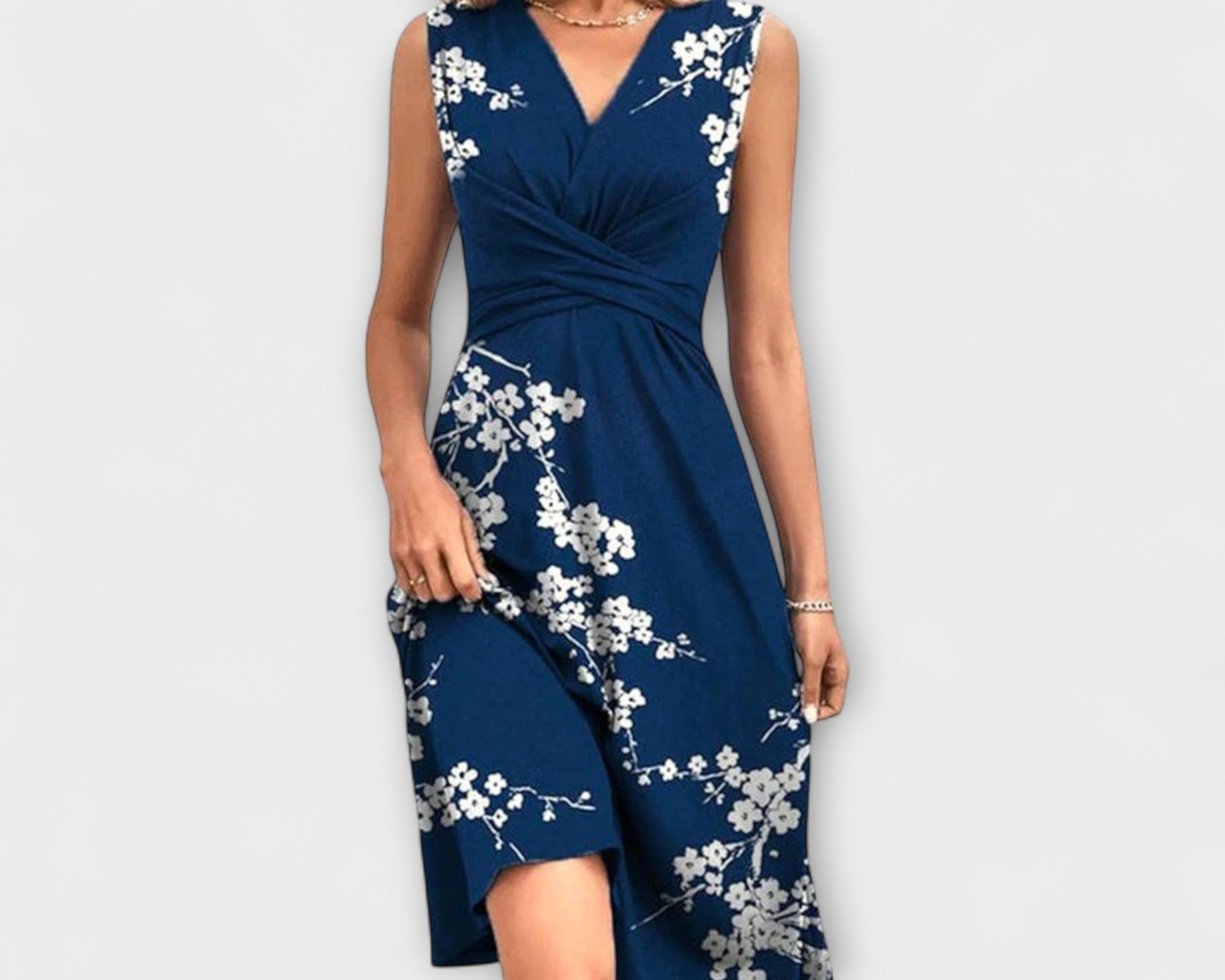 Lina - Summer Dress with Crossover Neckline