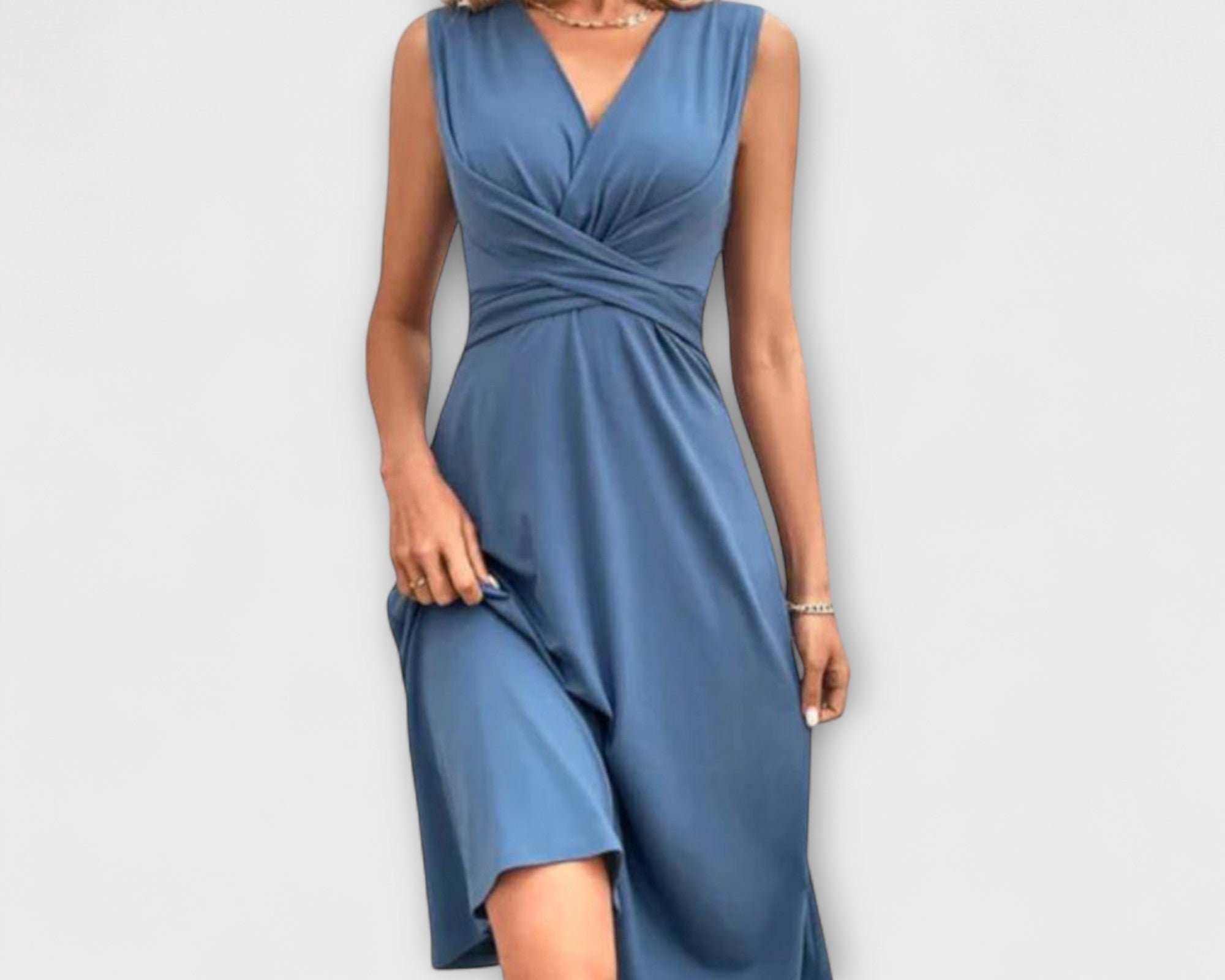 Lina - Summer Dress with Crossover Neckline