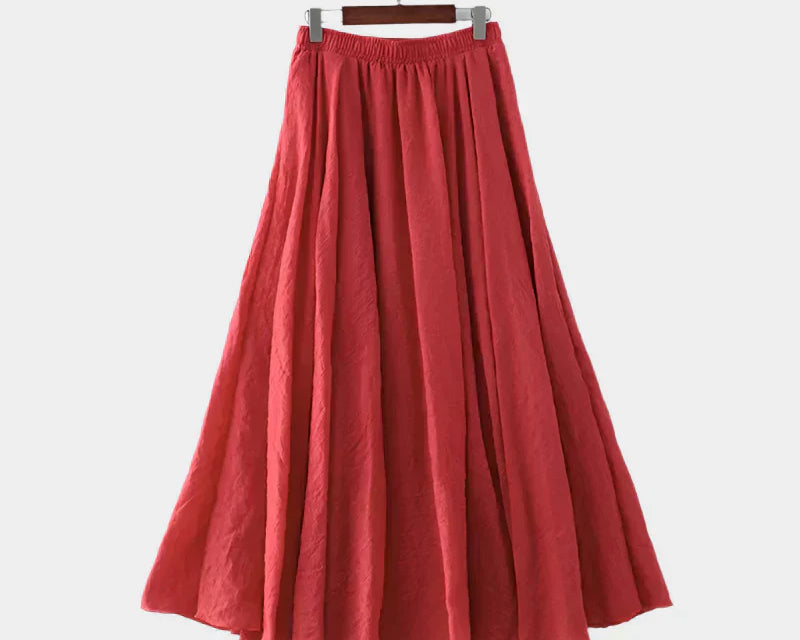 Kristýna Elegantní Vysokopásová Dlouhá Sukně Vzdušná