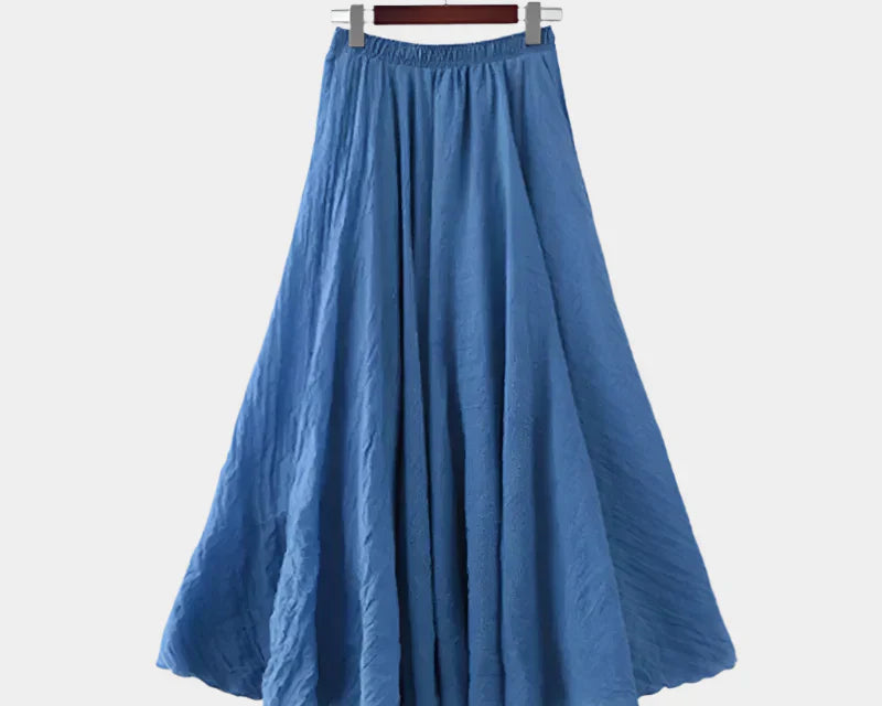 Kristýna Elegantní Vysokopásová Dlouhá Sukně Vzdušná