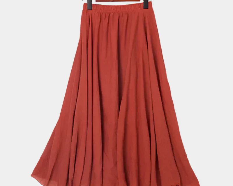 Kristýna Elegantní Vysokopásová Dlouhá Sukně Vzdušná