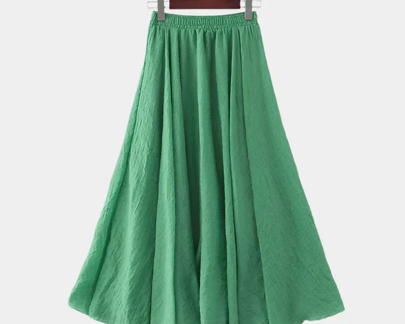 Kristýna Elegantní Vysokopásová Dlouhá Sukně Vzdušná