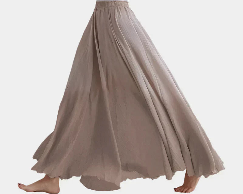 Kristýna Elegantní Vysokopásová Dlouhá Sukně Vzdušná