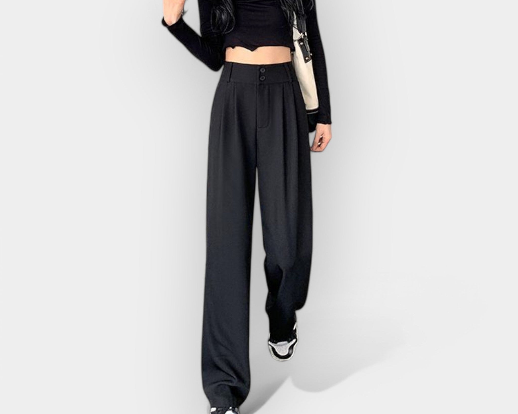 Wide-leg Korean style trousers
