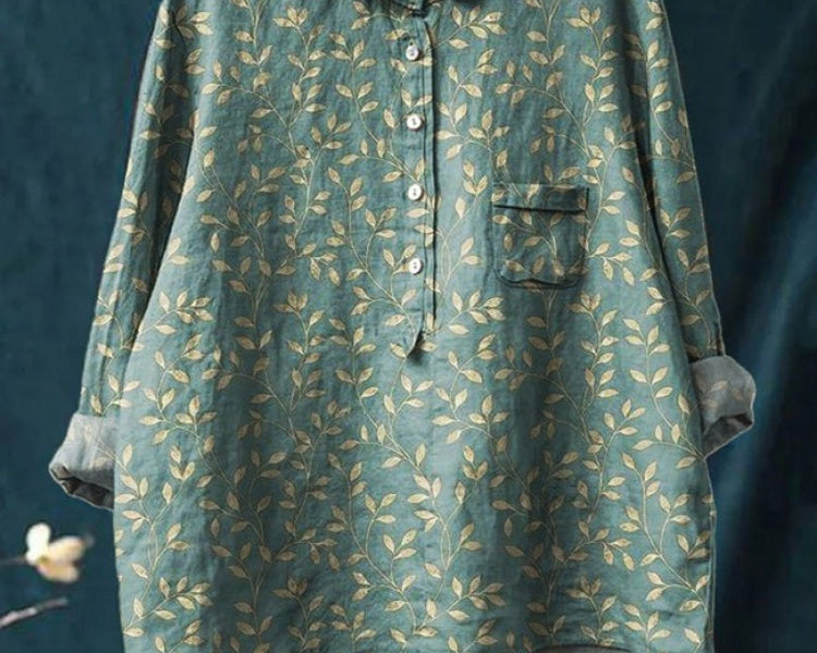 Tereza – Linen printed shirt