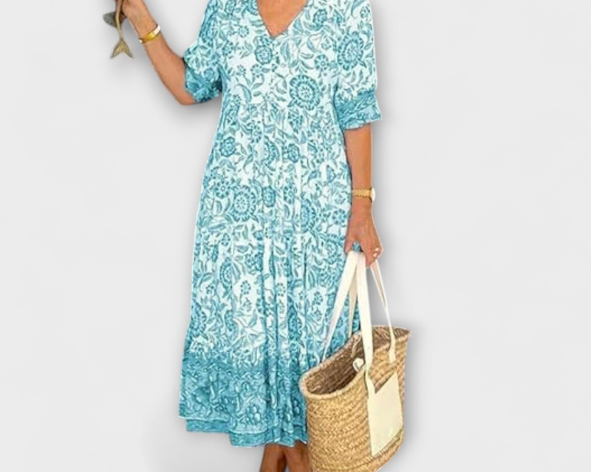 Caitlin - Elegant floral dress with an airy design