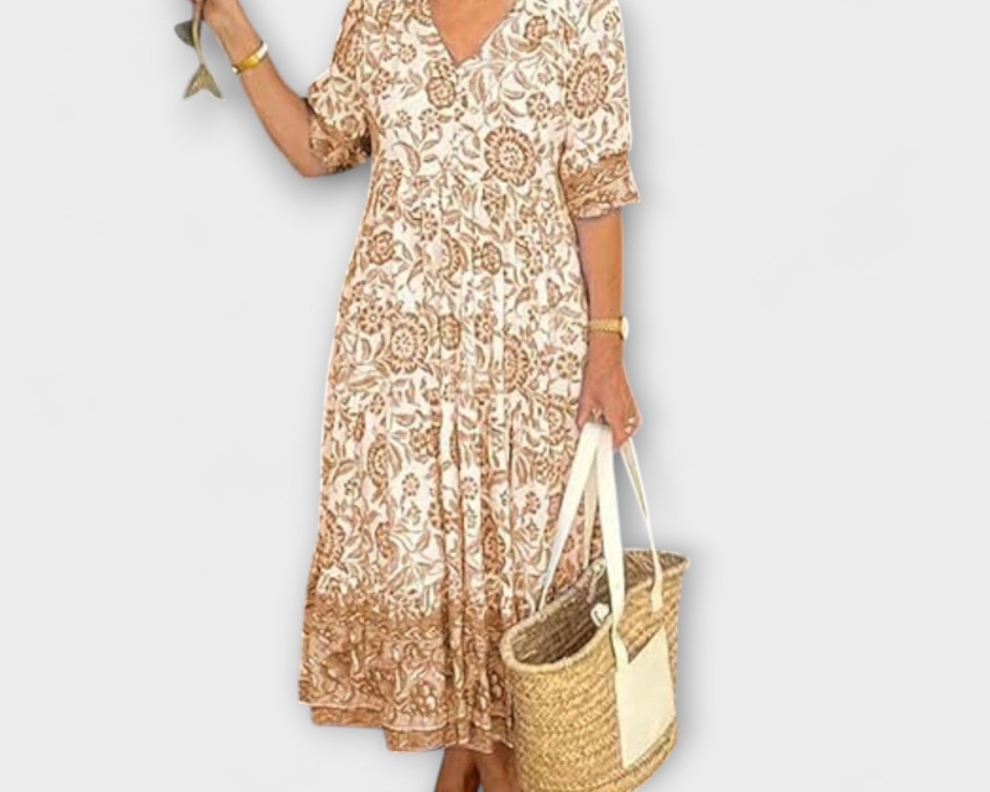 Caitlin - Elegant floral dress with an airy design