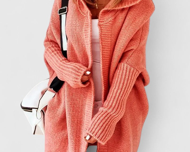 Daniela – Dlouhý cardigan s kapucí