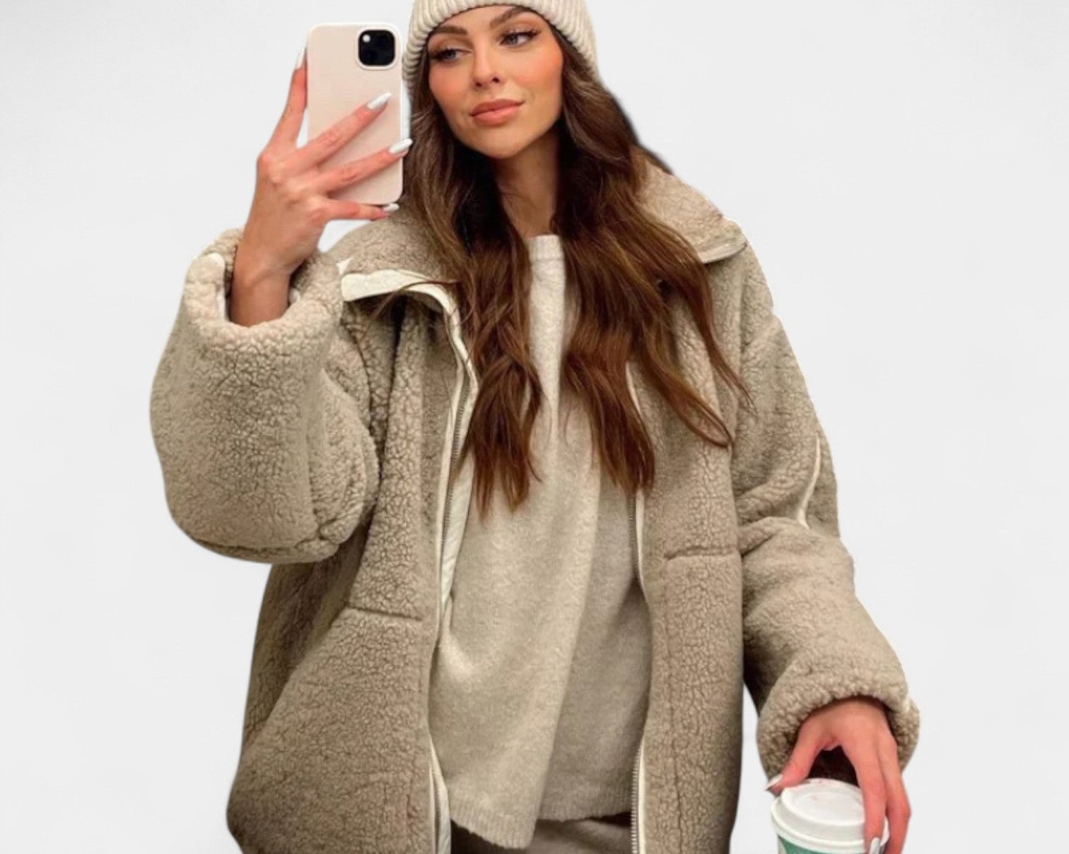 Karla – Měkký teddy kabát