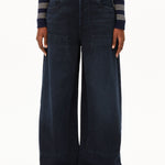 AALTHEA MID WAIST BARREL JEANS | fluid ink