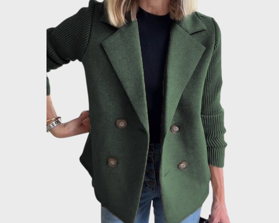 Emma – Elegantní blazer s úpletem na rukávech