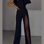 Artemis | Elegantní jednoramenný kombinéza s třpytivými detaily