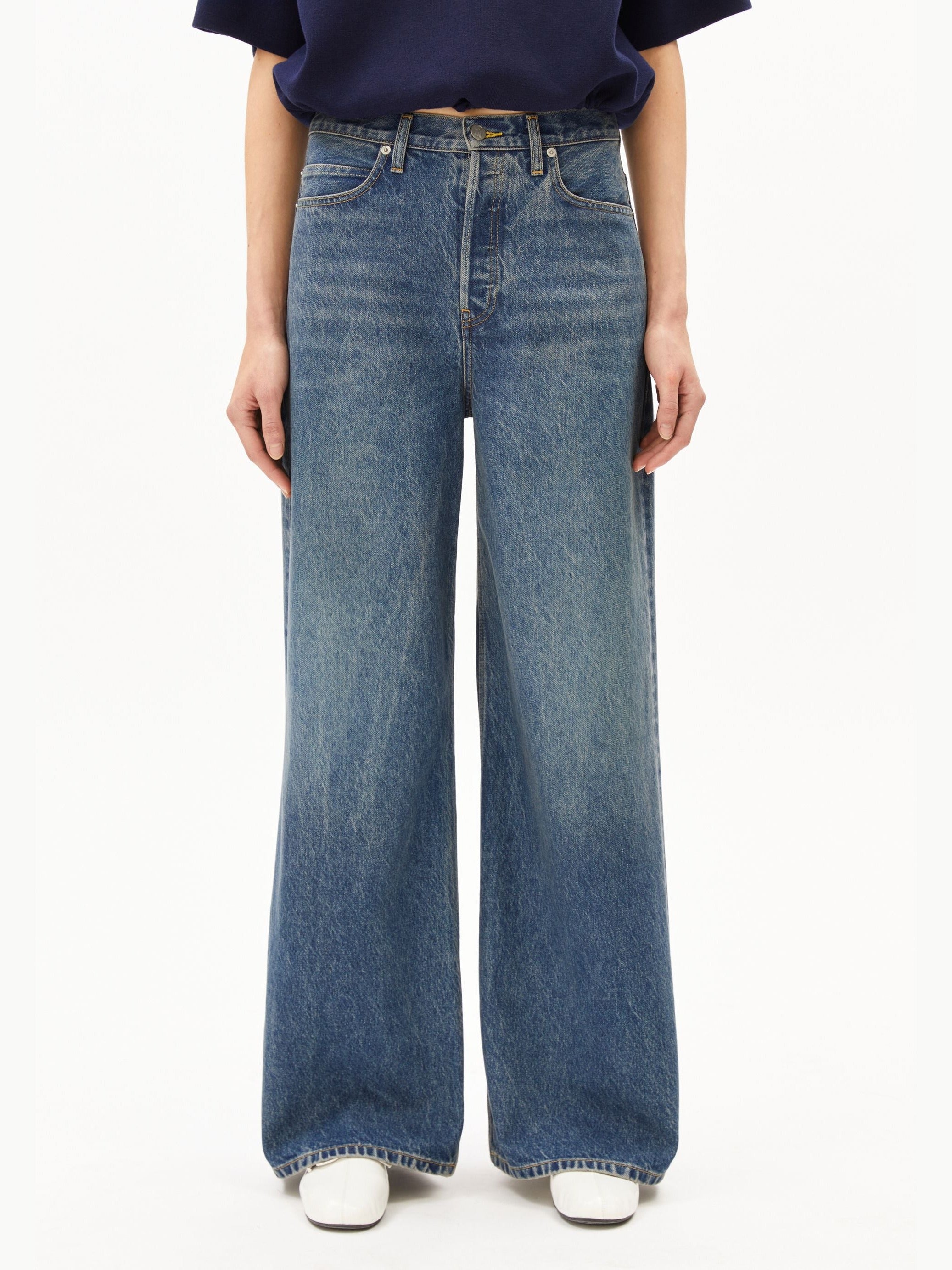 ATHENAAS HIGH WAIST WIDE JEANS | ligure