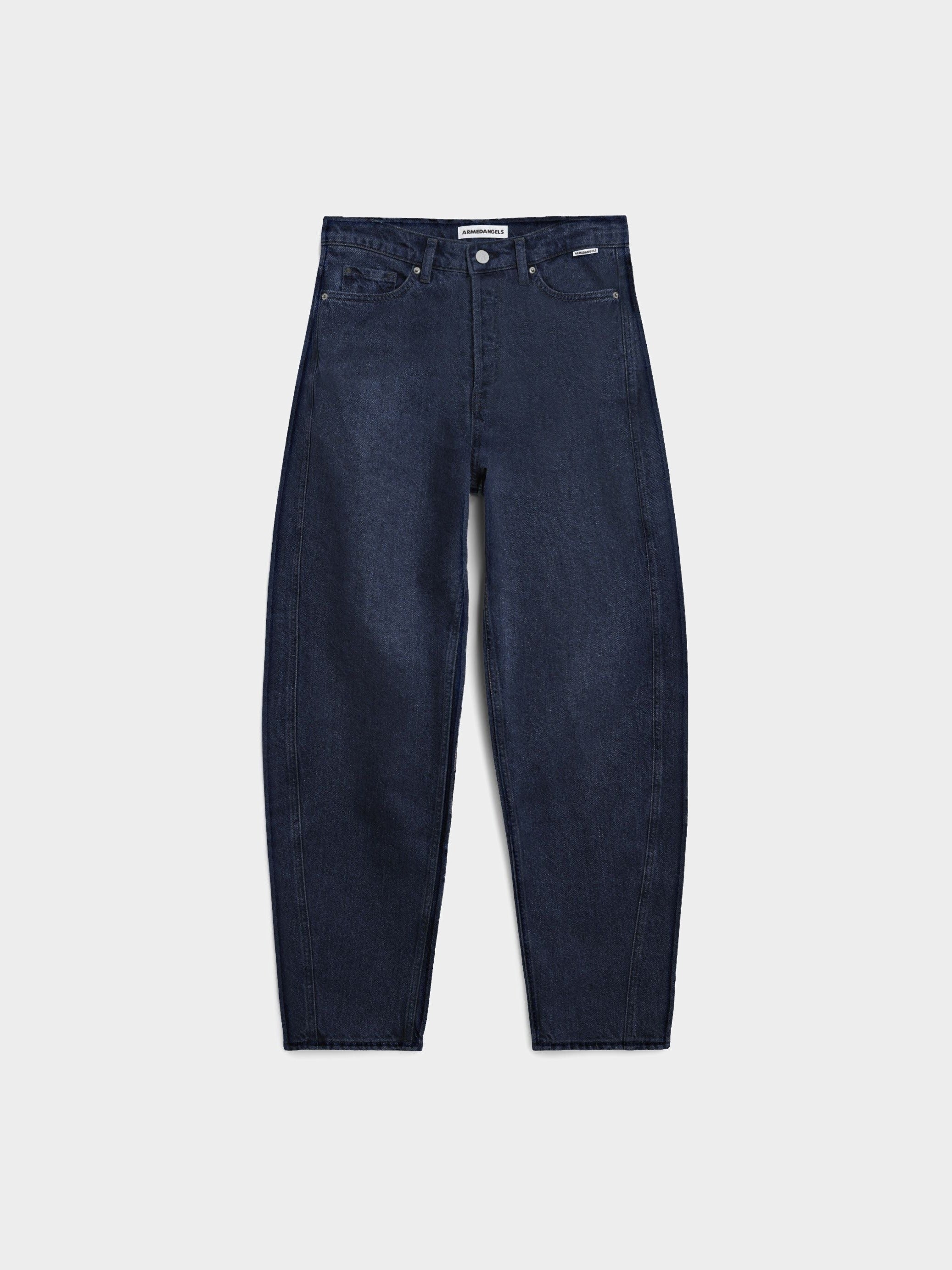 BAARLY HIGH WAIST BARREL JEANS | fluid ink
