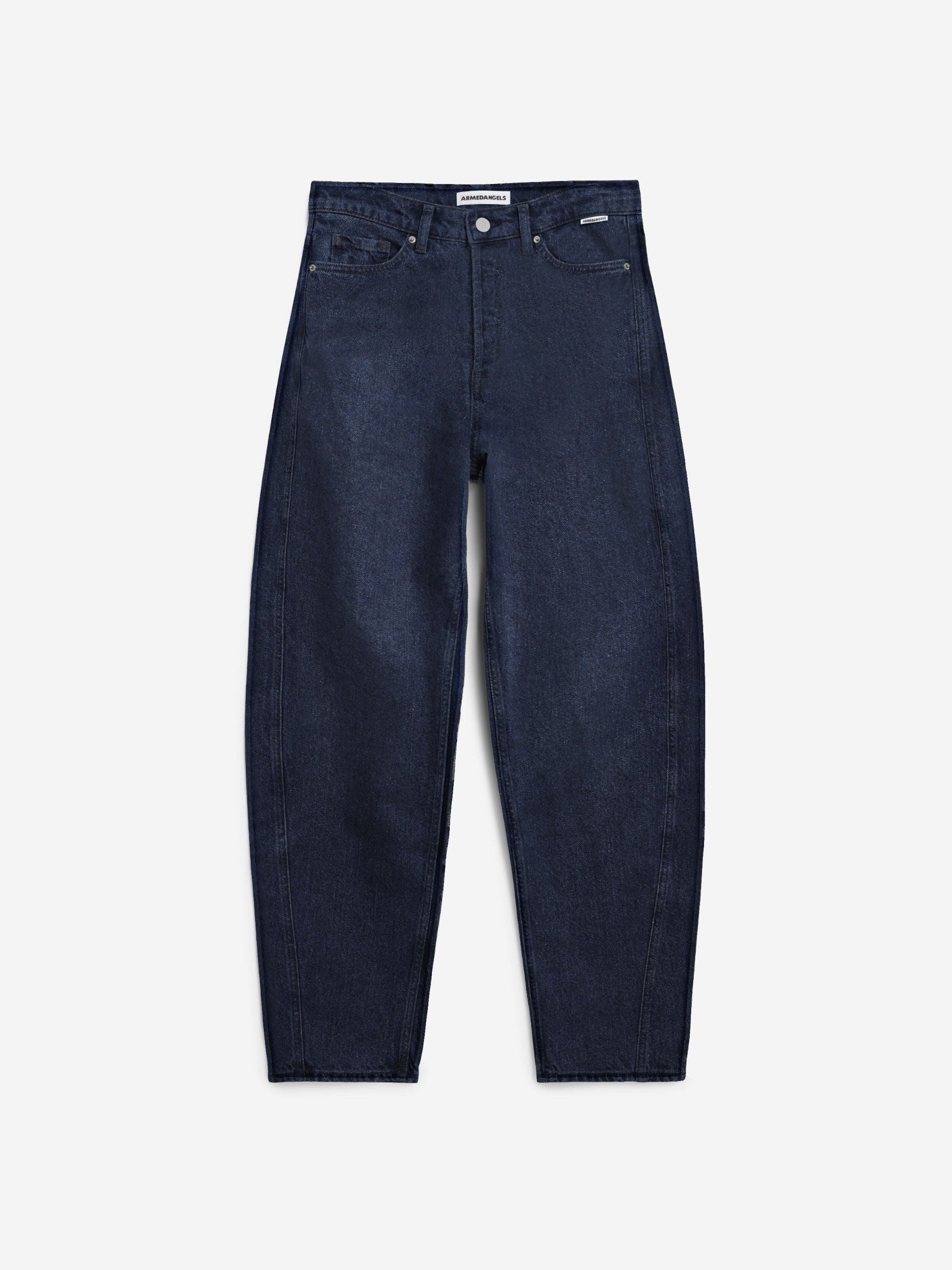 BAARLY HIGH WAIST BARREL JEANS | fluid ink